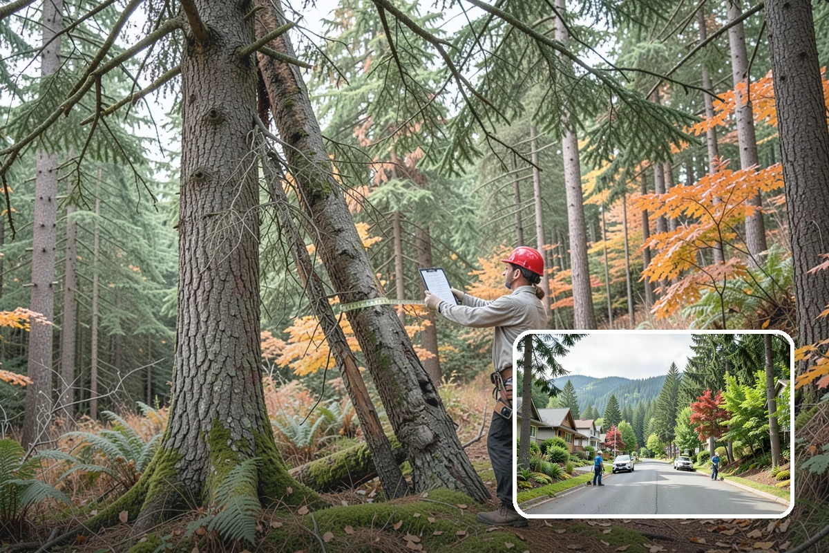 Log hauling in Darrington, Snohomish County, WA - Turns removed wood and debris into usable products