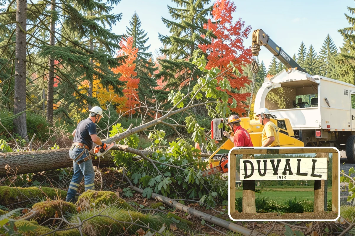 Log hauling in Duvall, King County, WA - Turns removed wood and debris into usable products