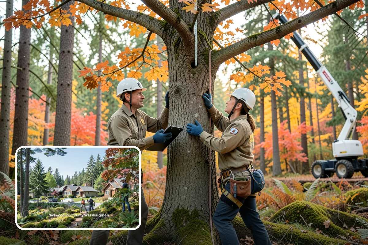 Log hauling in Edgewood, Pierce County, WA - Turns removed wood and debris into usable products