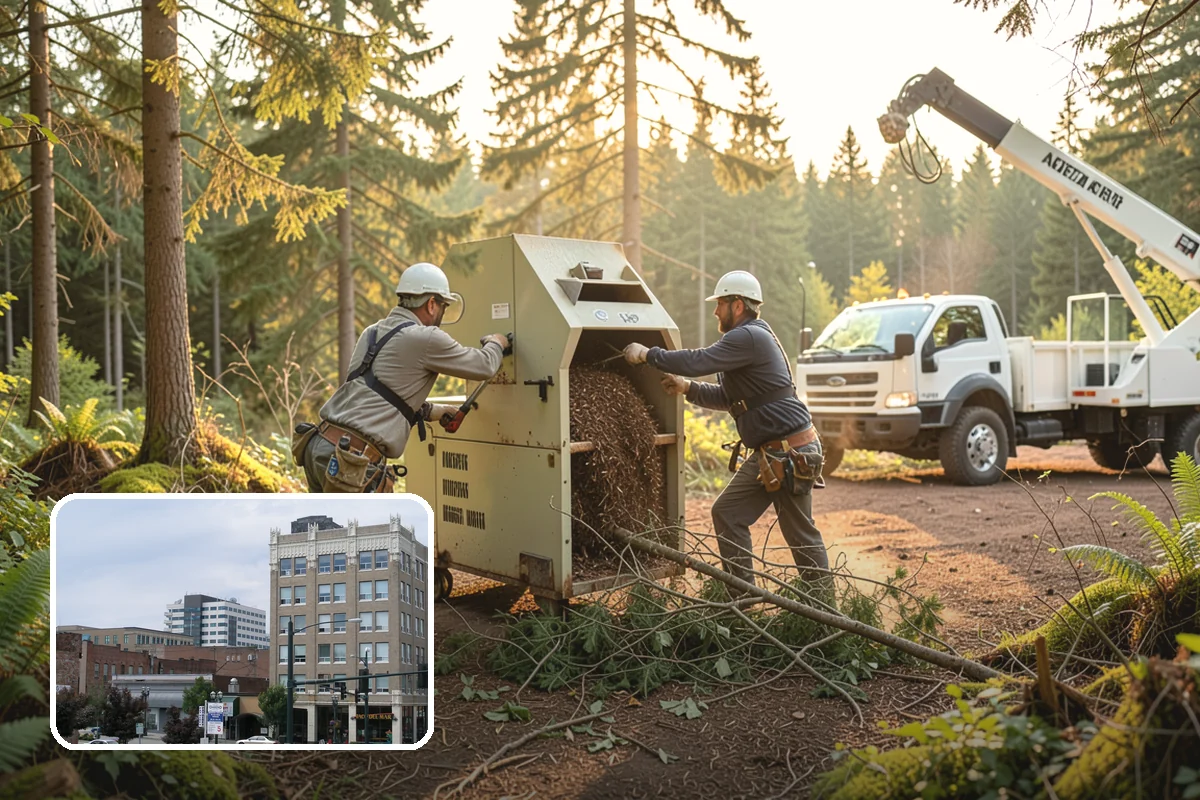 Log hauling in Everett, Snohomish County, WA - Turns removed wood and debris into usable products