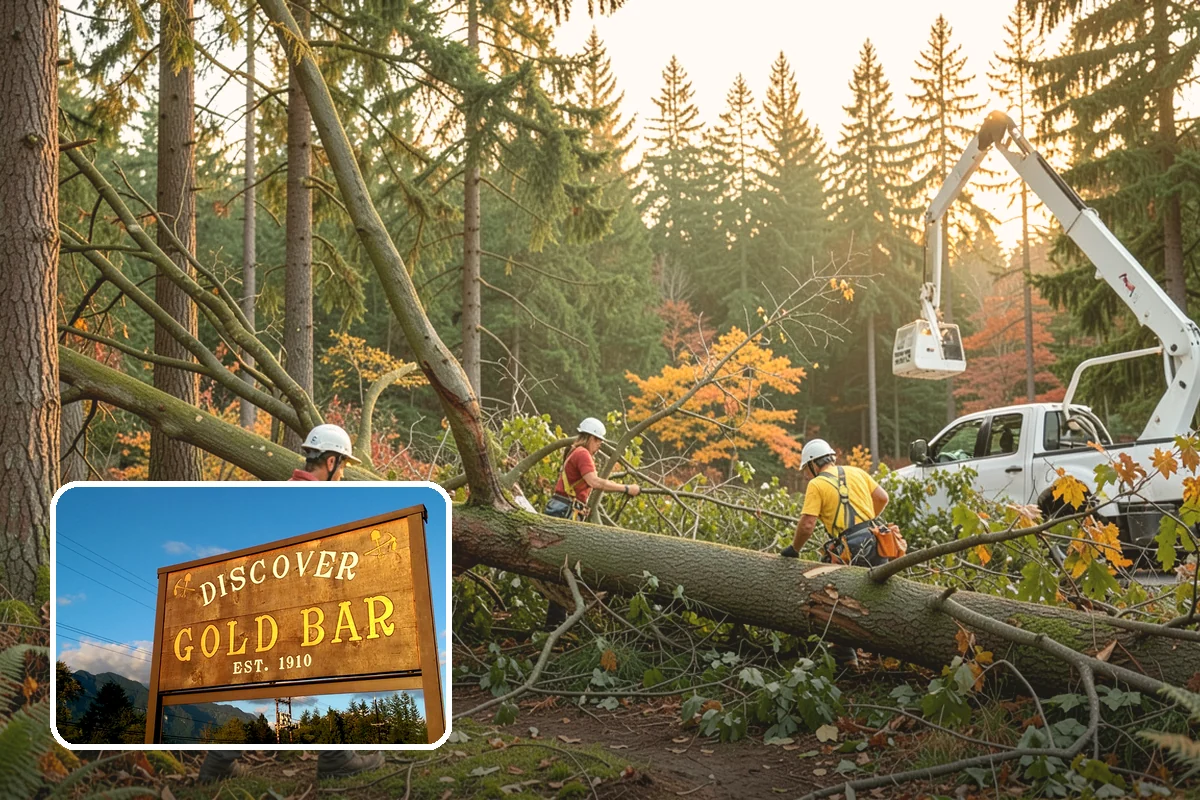 Log hauling in Gold Bar, Snohomish County, WA - Turns removed wood and debris into usable products