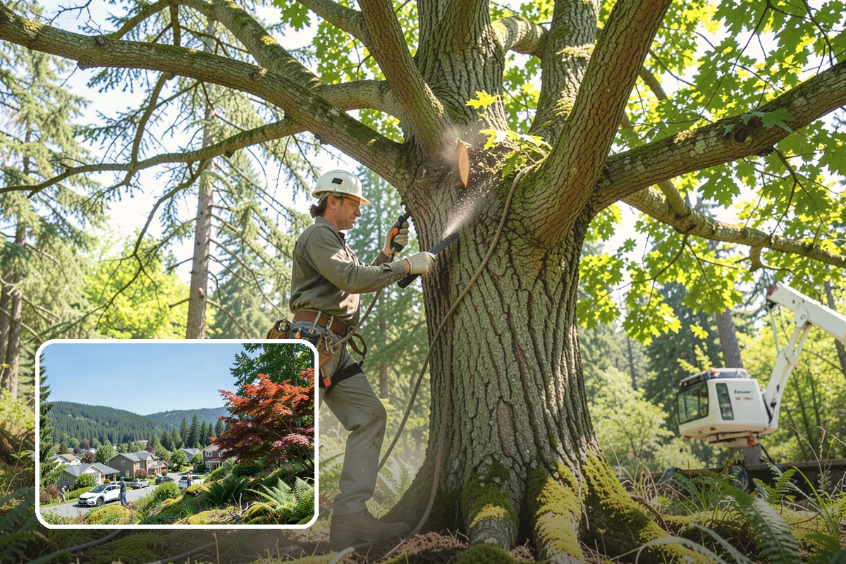Log hauling in Index, Snohomish County, WA - Turns removed wood and debris into usable products