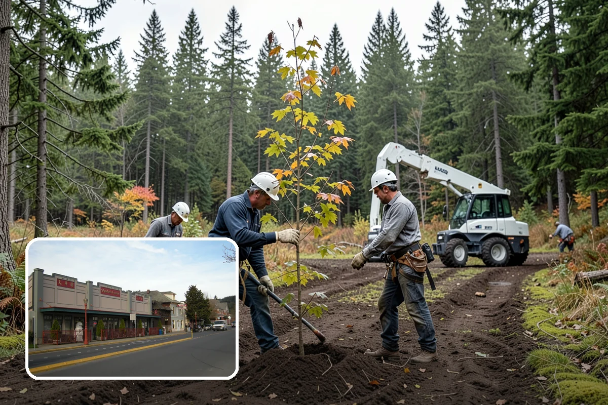 Log hauling in Issaquah, King County, WA - Turns removed wood and debris into usable products