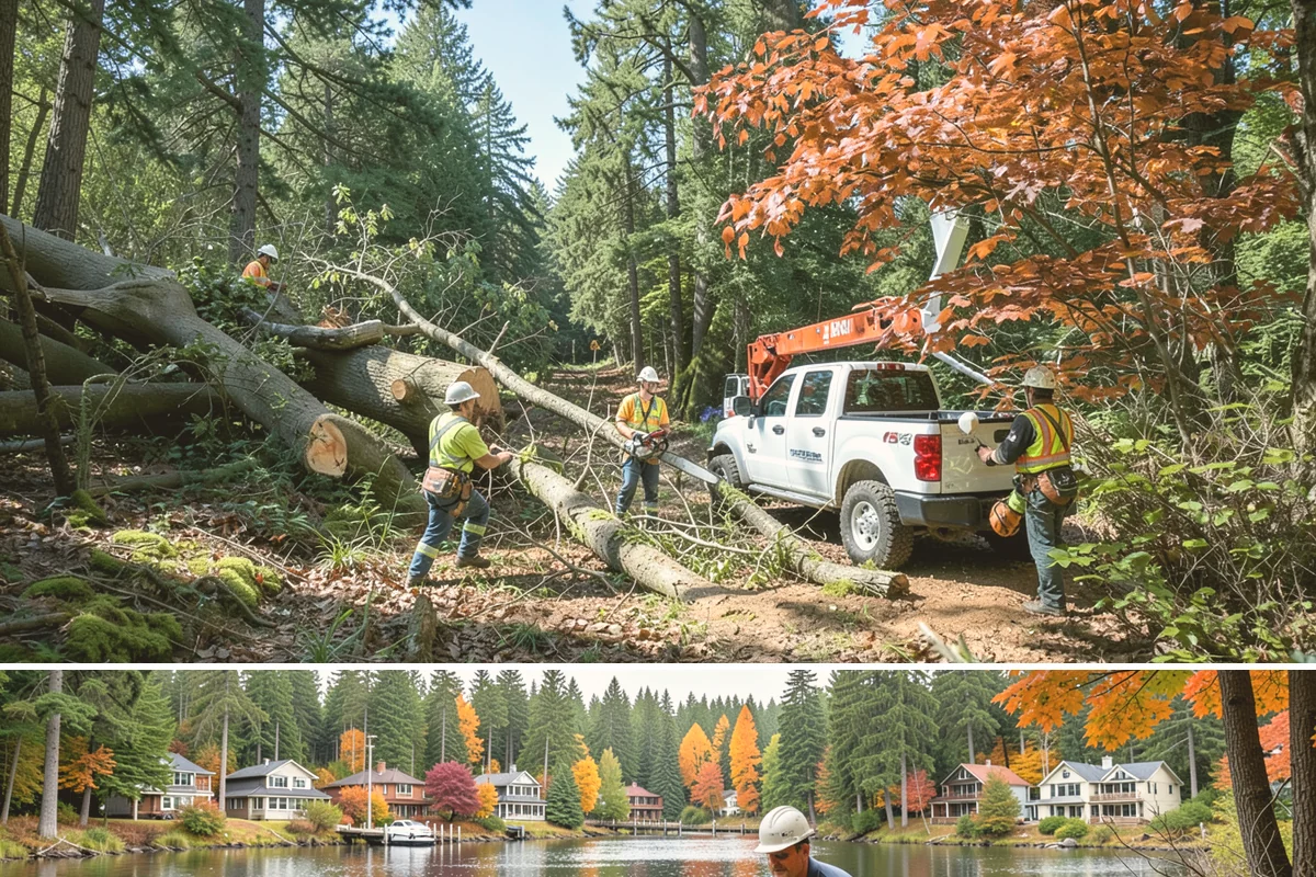 Log hauling in La Conner, Skagit County, WA - Service timing depends on seasonal moisture levels that impact wood drying rates for milling or chipping, with operations adapted...