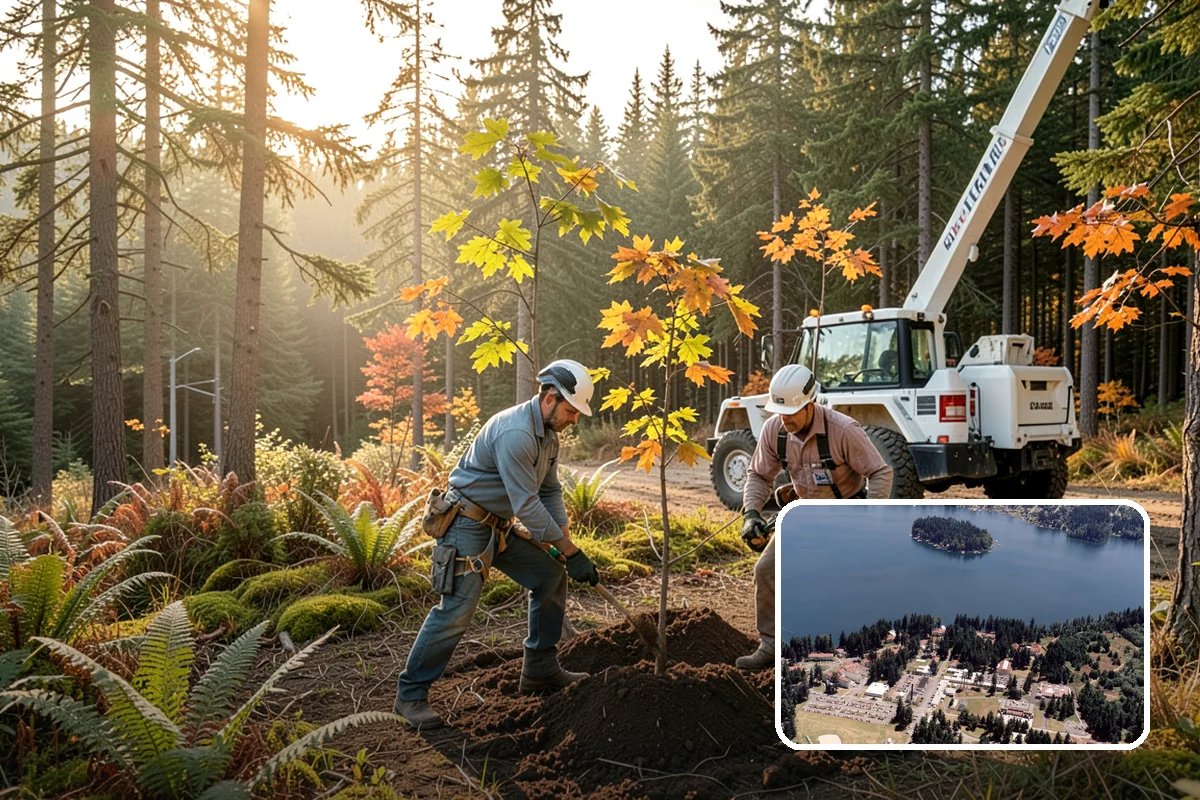 Log hauling in Lakewood, Pierce County, WA - Turns removed wood and debris into usable products