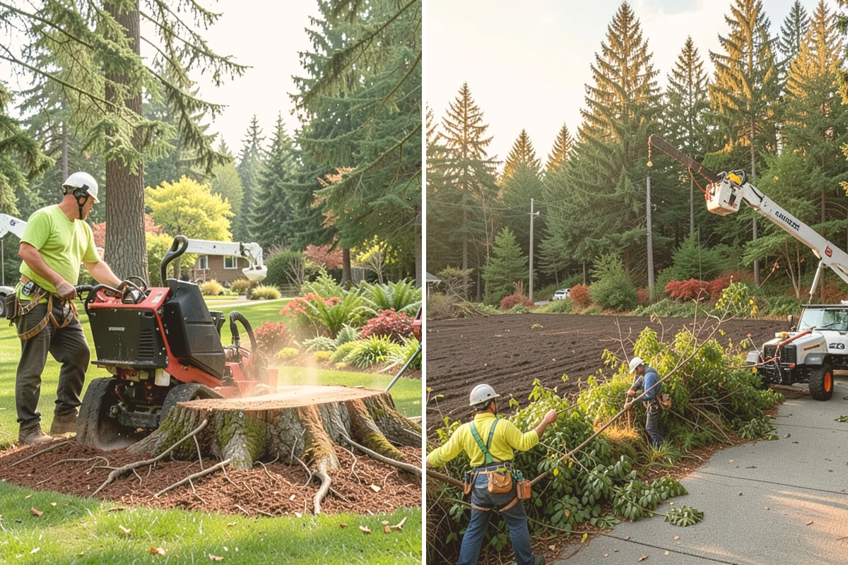 Log hauling in Milton, King County, WA - Sort material by type and size