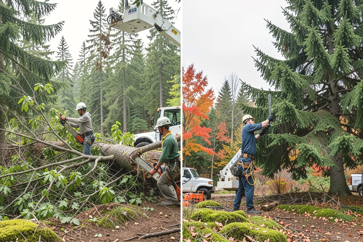 Log hauling in Mountlake Terrace, Snohomish County, WA - Sort material by type and size