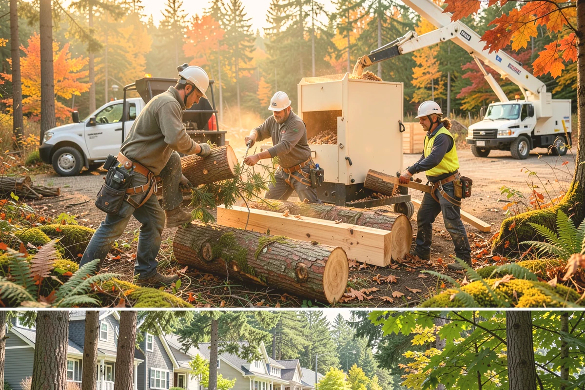 Log hauling in Normandy Park, King County, WA - Service timing depends on seasonal moisture levels that impact wood drying rates for milling or chipping, with operations adapted...