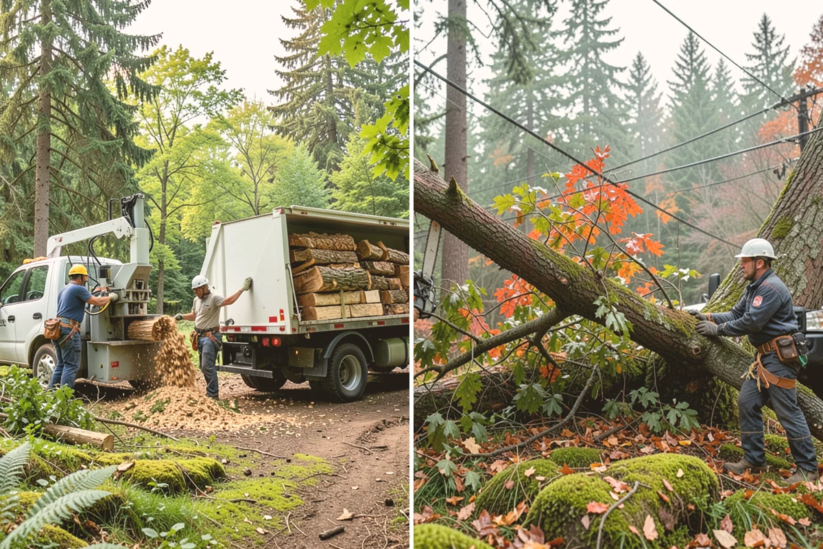 Log hauling in Orting, Pierce County, WA - Sort material by type and size