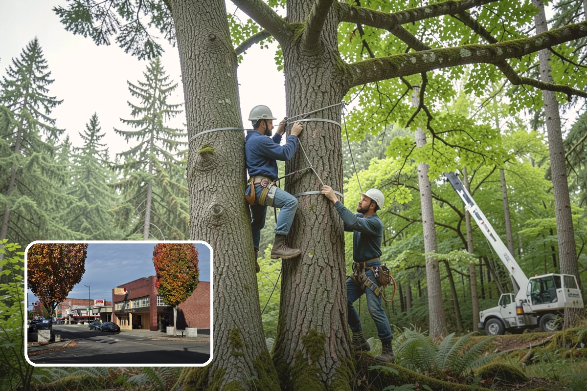 Log hauling in Puyallup, Pierce County, WA - Turns removed wood and debris into usable products