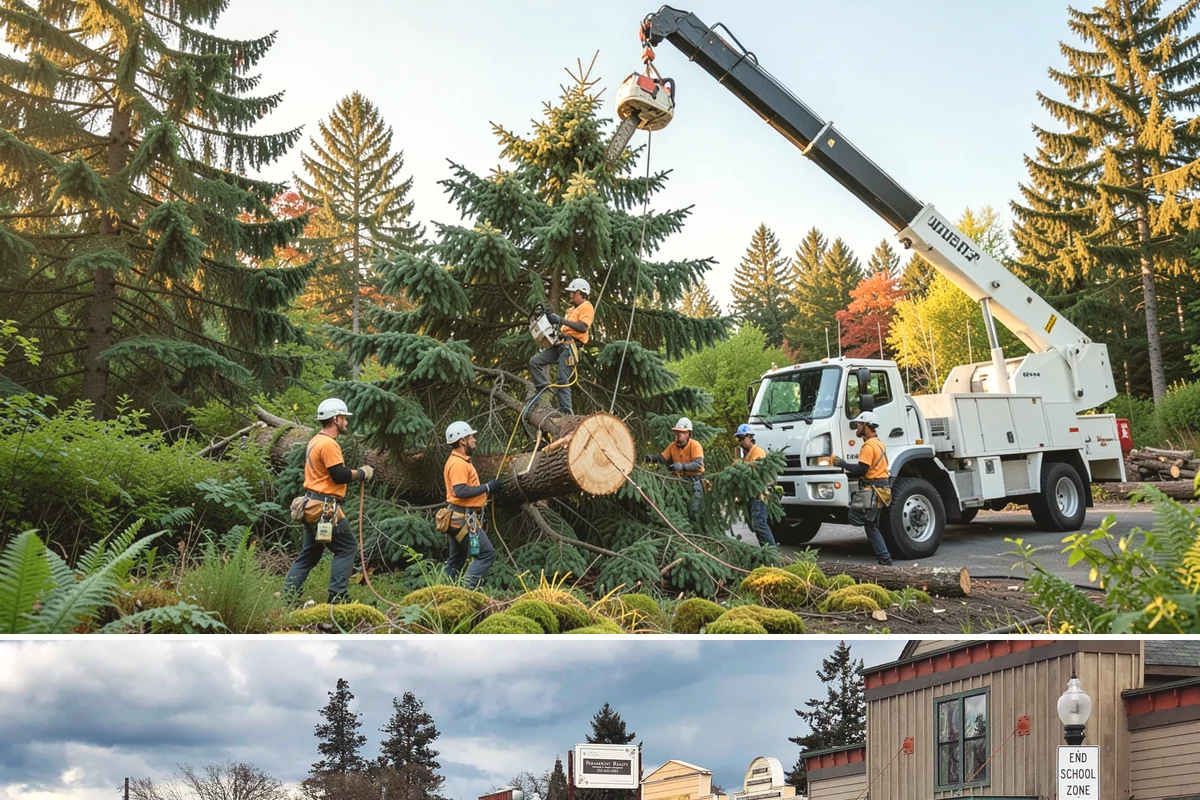 Log hauling in Roy, Pierce County, WA - Service timing depends on seasonal moisture levels that impact wood drying rates for milling or chipping, with operations adapted...