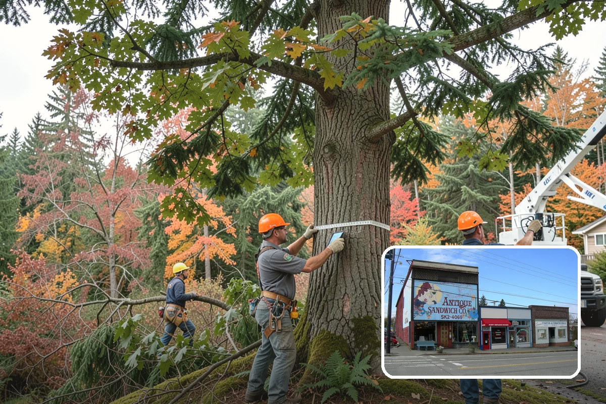 Log hauling in Ruston, Pierce County, WA - Turns removed wood and debris into usable products