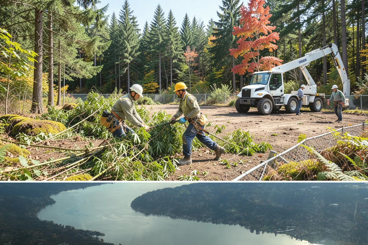 Log hauling in Sammamish, King County, WA - Service timing depends on seasonal moisture levels that impact wood drying rates for milling or chipping, with operations adapted...