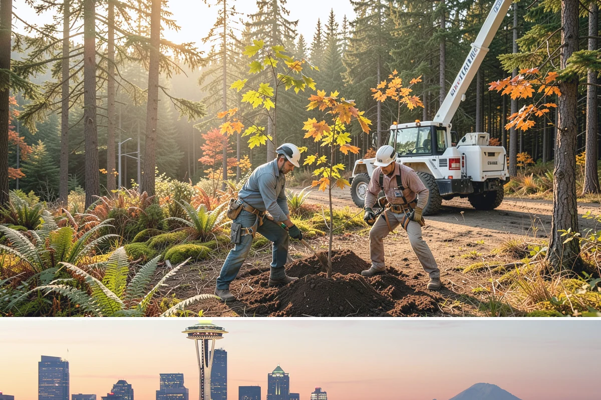 Log hauling in Seattle, King County, WA - Service timing depends on seasonal moisture levels that impact wood drying rates for milling or chipping, with operations adapted...