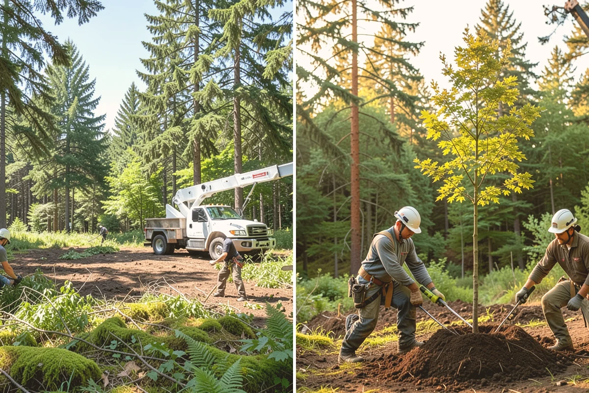 Log hauling in Stanwood, Snohomish County, WA - Sort material by type and size