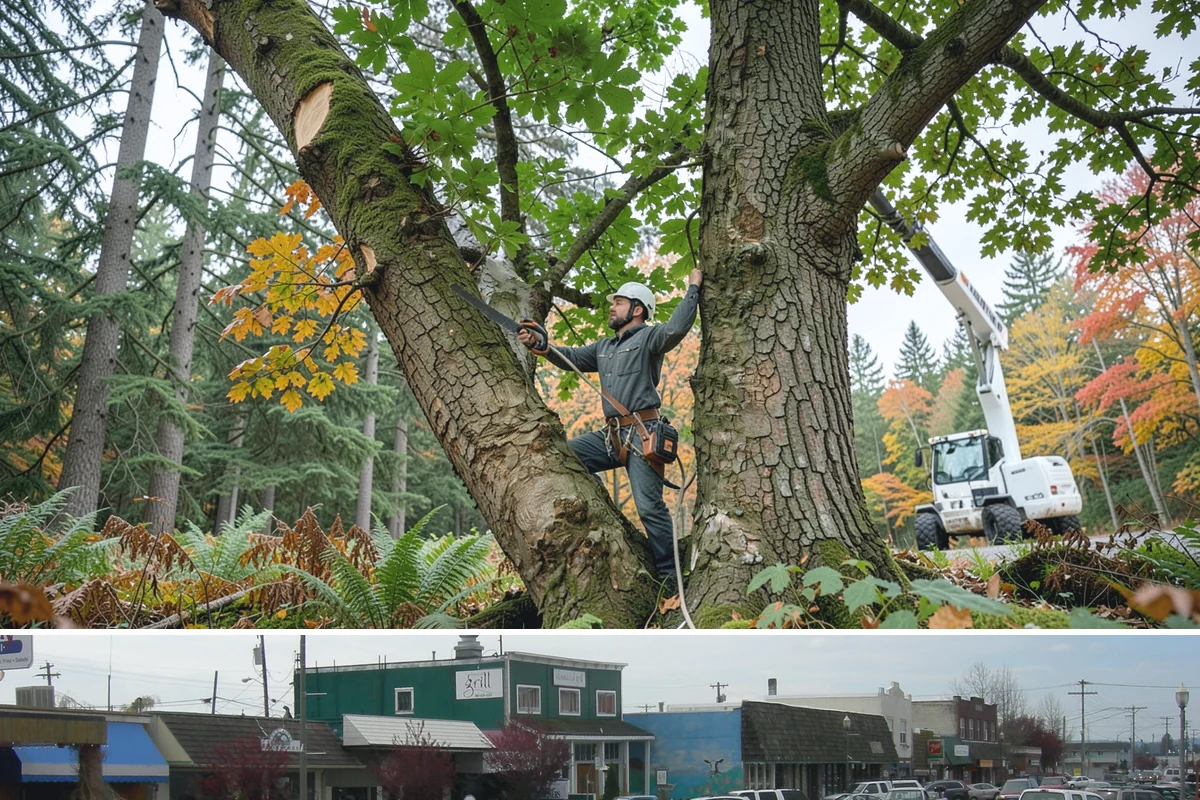 Log hauling in Stanwood, Snohomish County, WA - Service timing depends on seasonal moisture levels that impact wood drying rates for milling or chipping, with operations adapted...