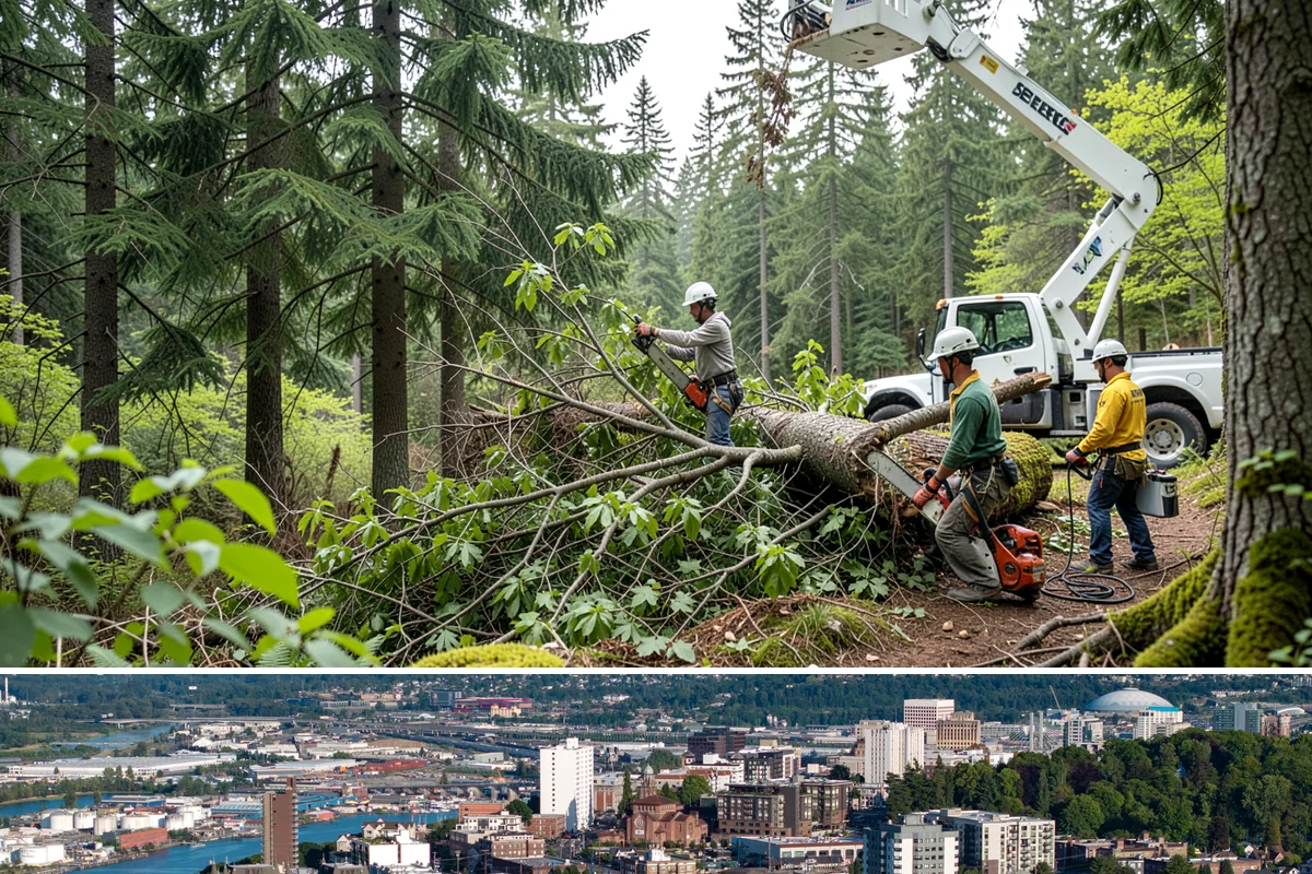 Log hauling in Tacoma, Pierce County, WA - Service timing depends on seasonal moisture levels that impact wood drying rates for milling or chipping, with operations adapted...