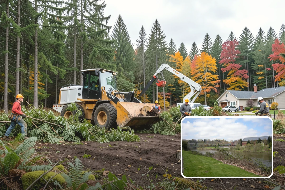 Log hauling in Tukwila, King County, WA - Turns removed wood and debris into usable products