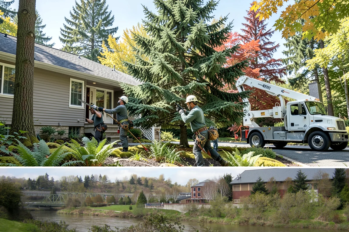 Log hauling in Tukwila, King County, WA - Service timing depends on seasonal moisture levels that impact wood drying rates for milling or chipping, with operations adapted...