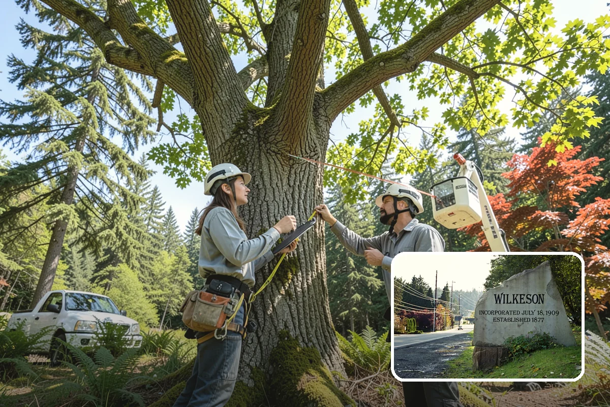 Log hauling in Wilkeson, Pierce County, WA - Turns removed wood and debris into usable products