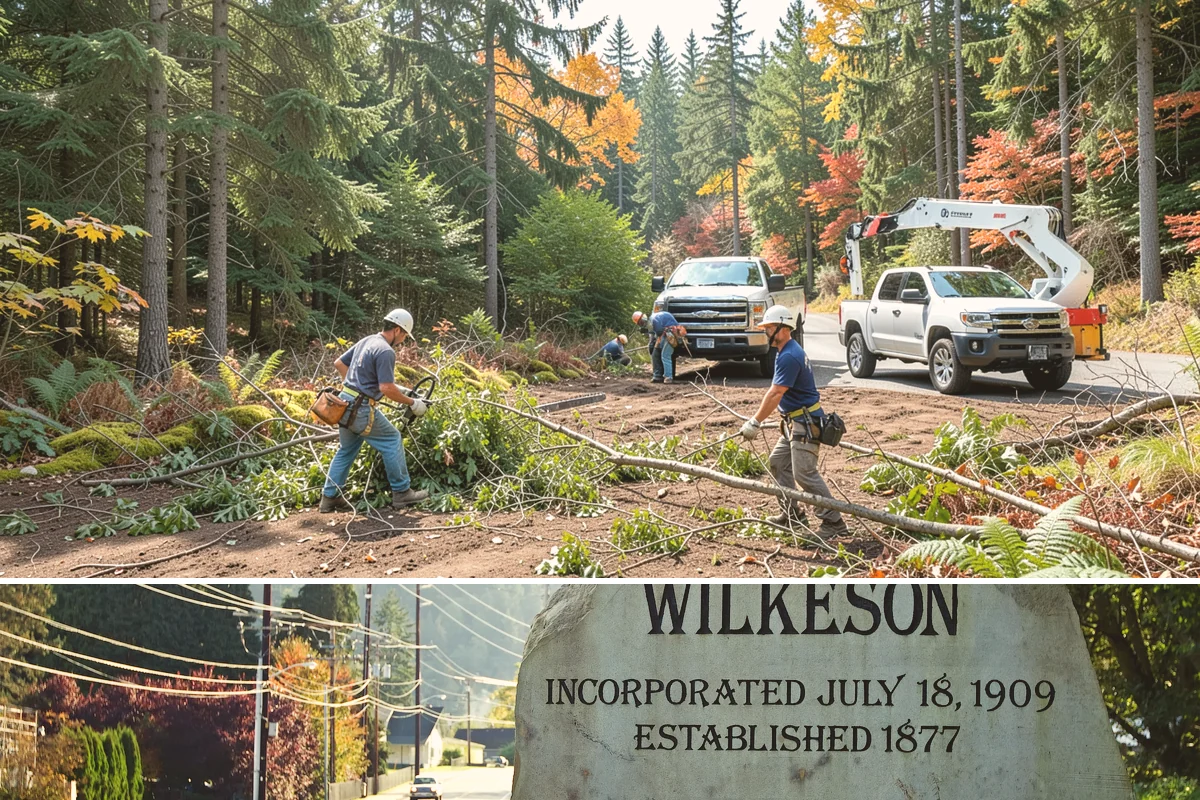Log hauling in Wilkeson, Pierce County, WA - Service timing depends on seasonal moisture levels that impact wood drying rates for milling or chipping, with operations adapted...