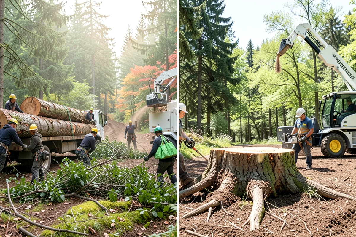 Lot clearing in Arlington, Snohomish County, WA - Assess the site and mark features to protect