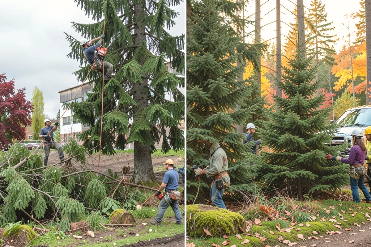 Lot clearing in Carnation, King County, WA - Assess the site and mark features to protect