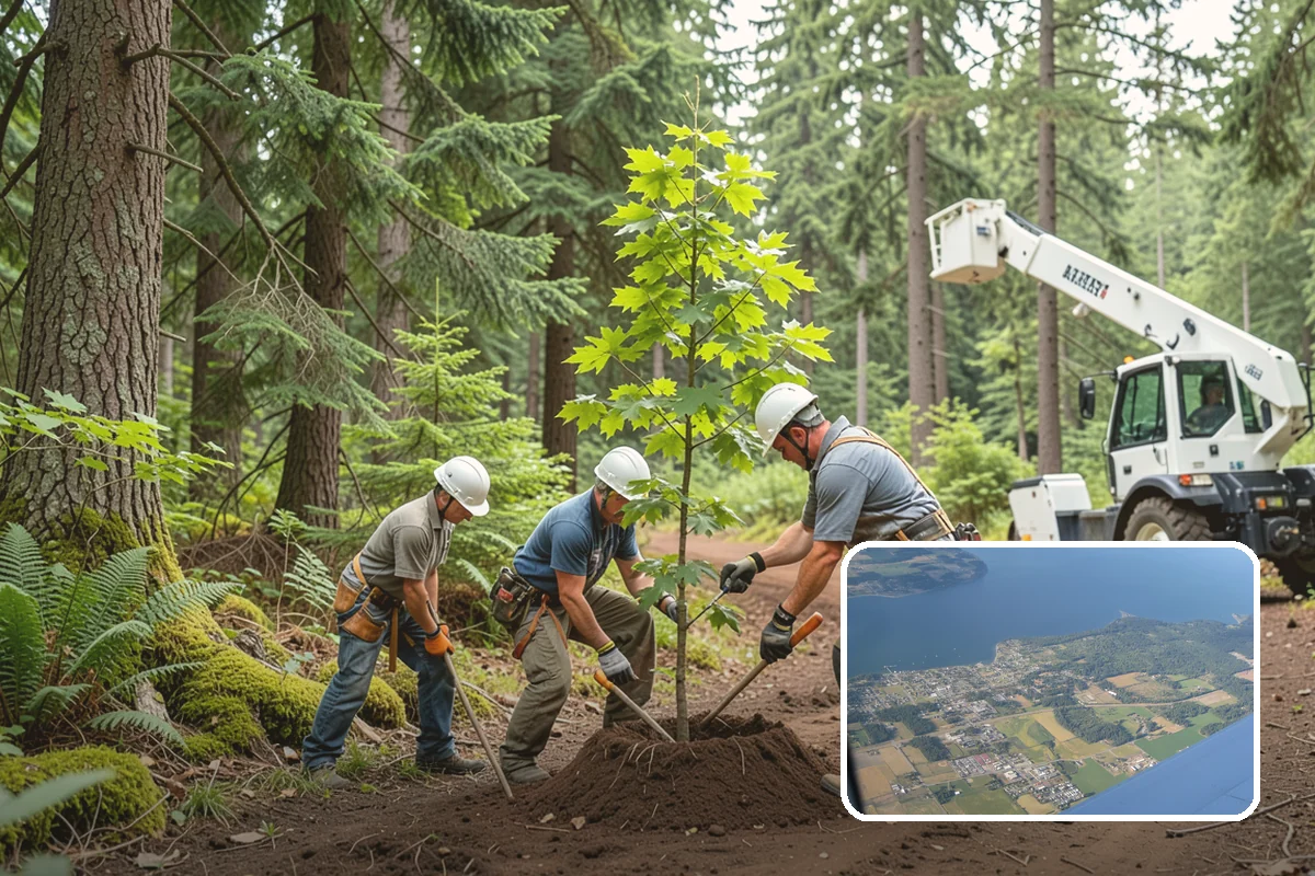 Lot clearing in Coupeville, Island County, WA - Improves access and usability of a site