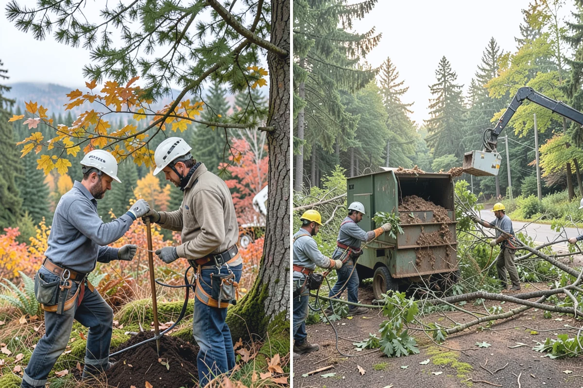Lot clearing in Des Moines, King County, WA - Assess the site and mark features to protect