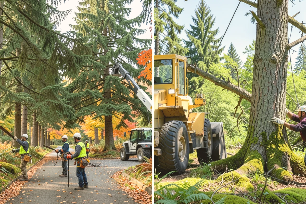 Lot clearing in Eatonville, Pierce County, WA - Assess the site and mark features to protect