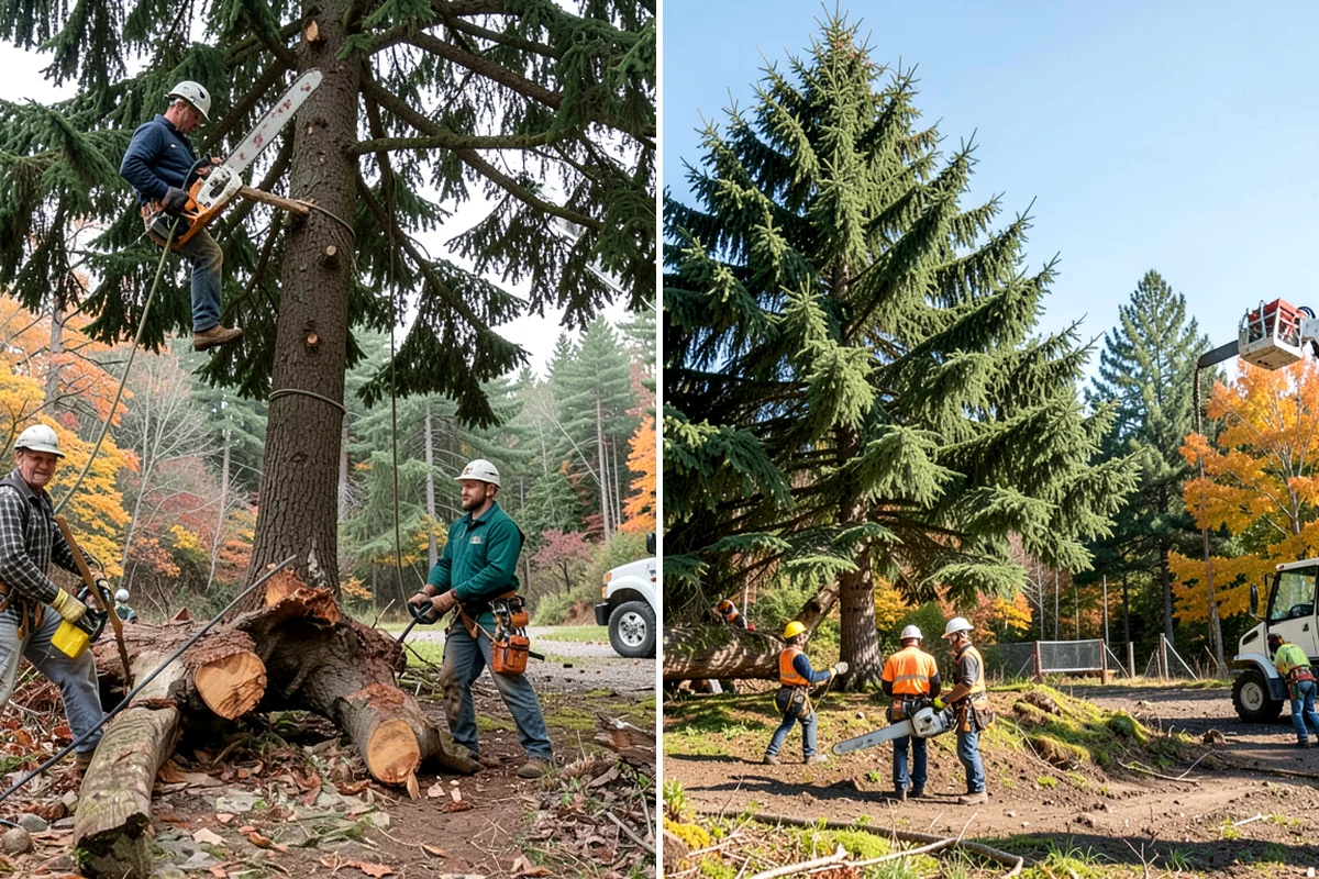 Lot clearing in Enumclaw, King County, WA - Assess the site and mark features to protect