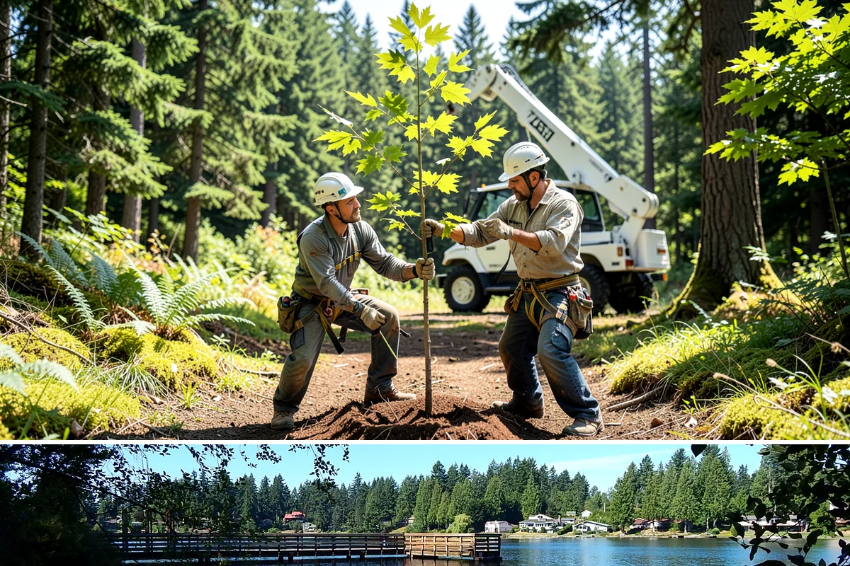 Lot clearing in Federal Way, King County, WA - Work can generally proceed year-round in Puget Sound weather but may face delays from invasive species regrowth cycles or...