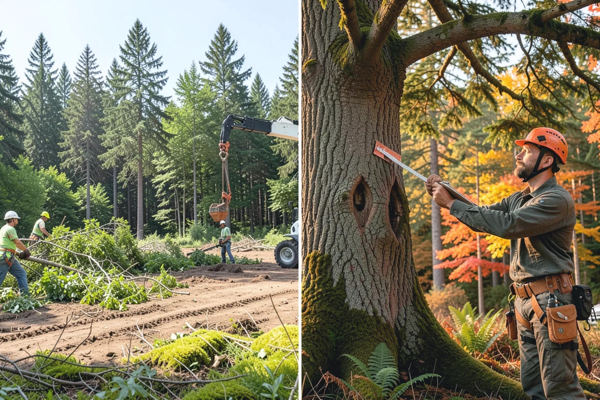 Lot clearing in Gold Bar, Snohomish County, WA - Assess the site and mark features to protect