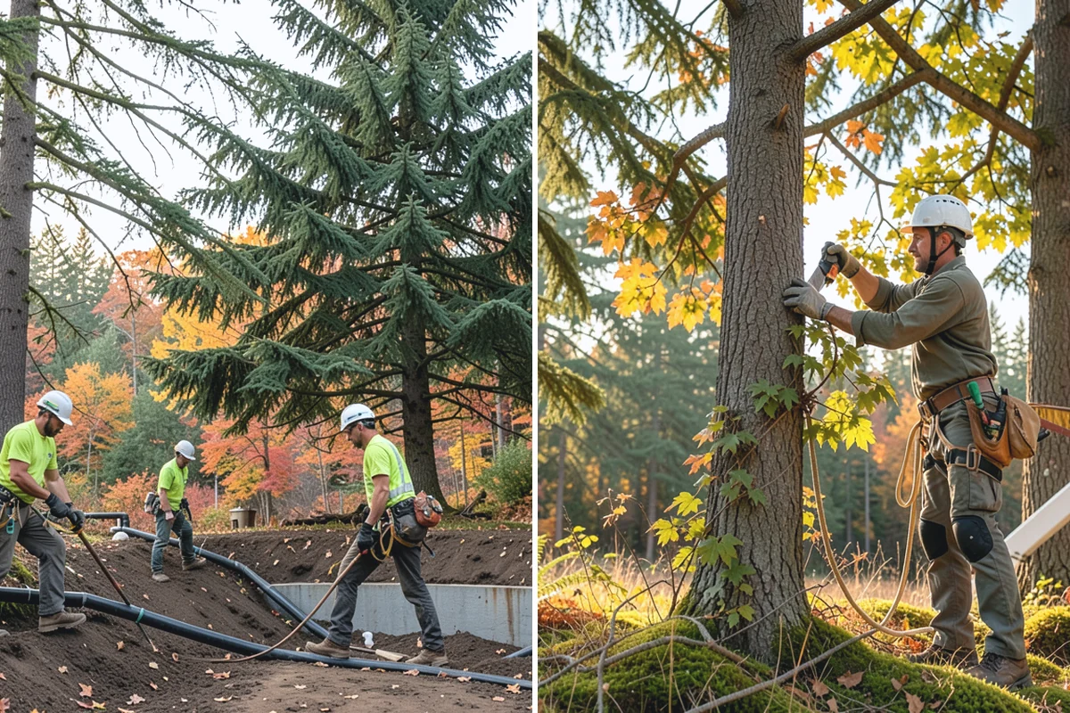 Lot clearing in Hamilton, Skagit County, WA - Assess the site and mark features to protect