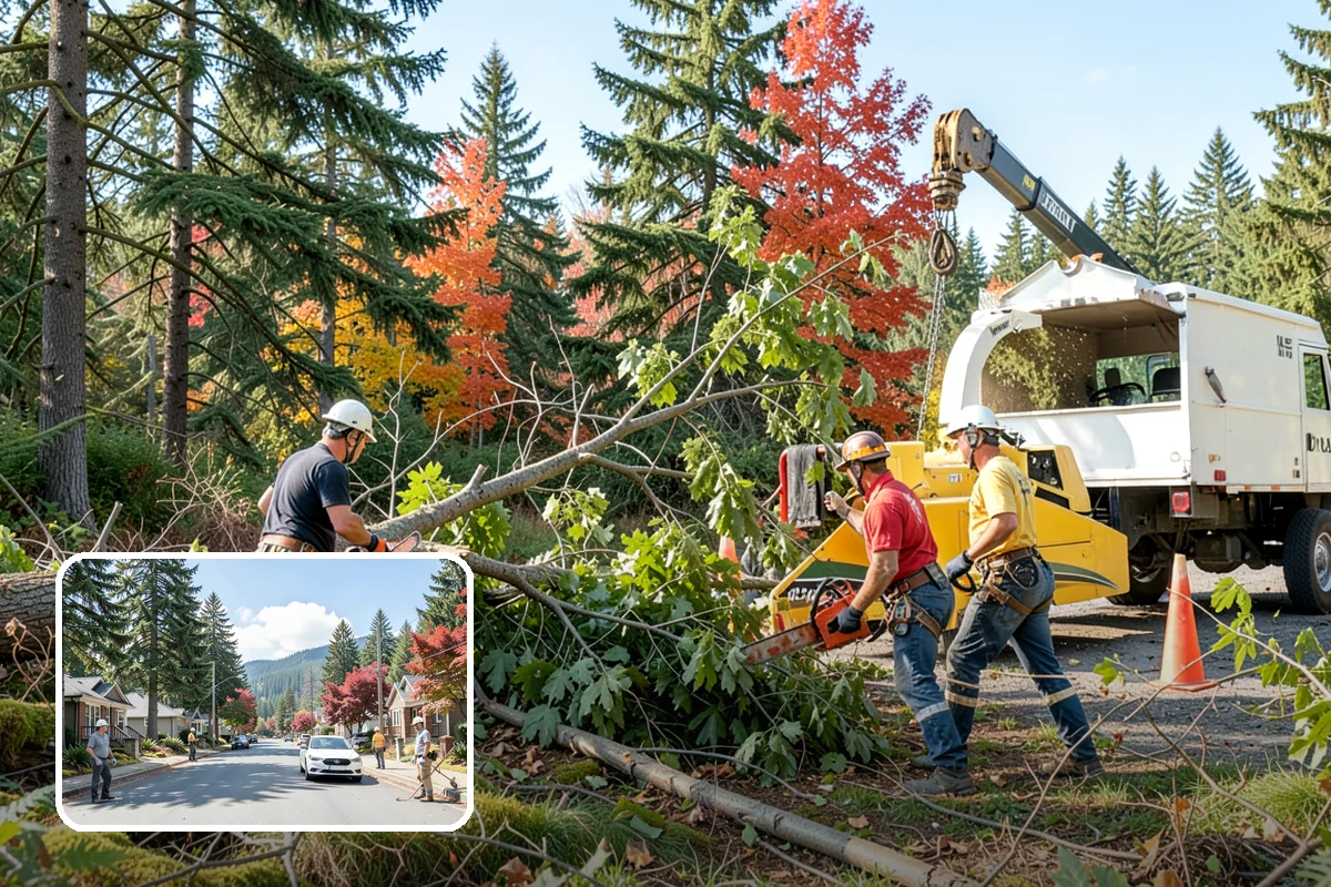 Lot clearing in Hunts Point, King County, WA - Improves access and usability of a site