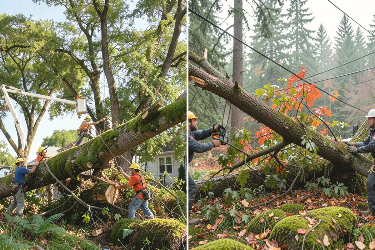 Lot clearing in Issaquah, King County, WA - Assess the site and mark features to protect