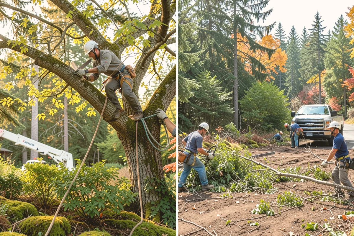 Lot clearing in Kent, King County, WA - Assess the site and mark features to protect