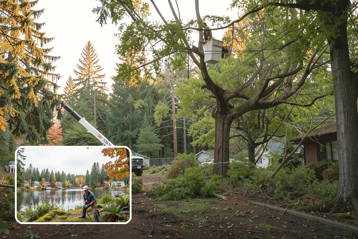 Lot clearing in La Conner, Skagit County, WA - Improves access and usability of a site