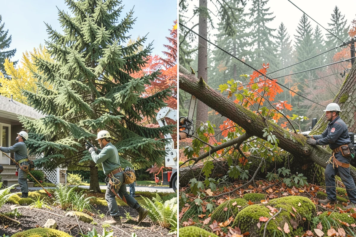 Lot clearing in La Conner, Skagit County, WA - Assess the site and mark features to protect