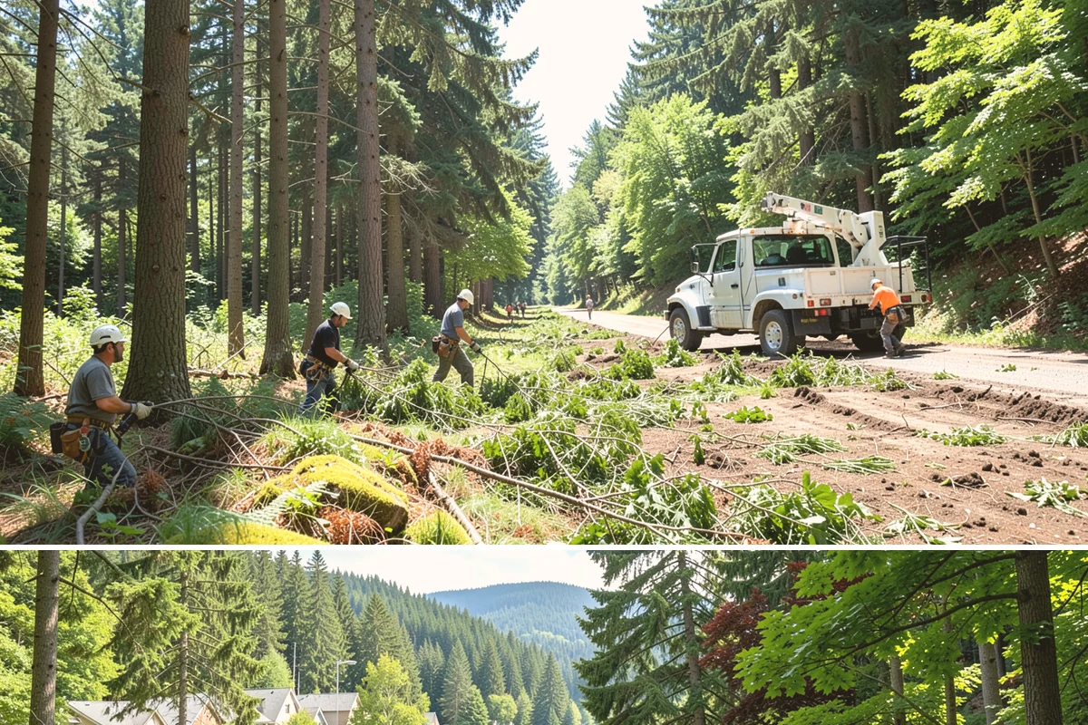 Lot clearing in Lake Forest Park, King County, WA - Work can generally proceed year-round in Puget Sound weather but may face delays from invasive species regrowth cycles or...