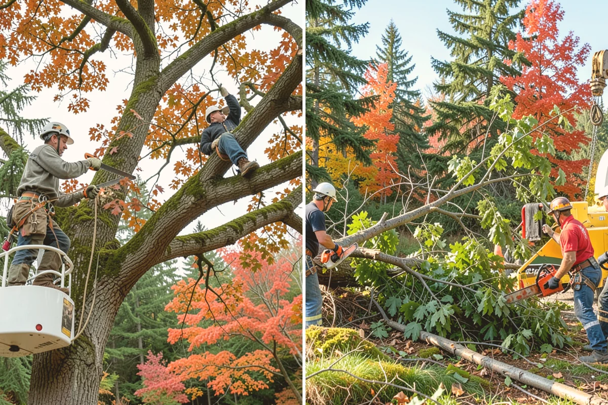 Lot clearing in Langley, Island County, WA - Assess the site and mark features to protect