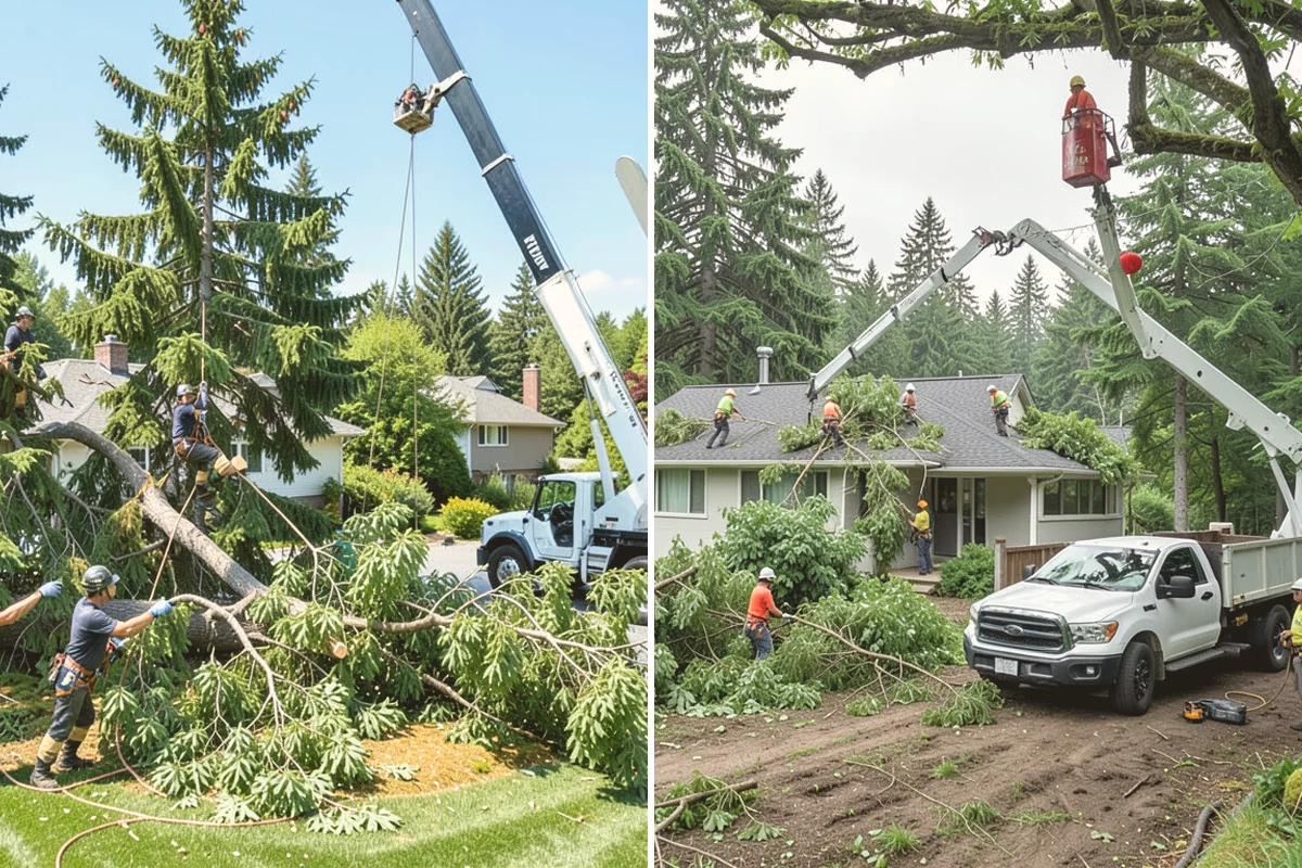 Lot clearing in Lynnwood, Snohomish County, WA - Assess the site and mark features to protect