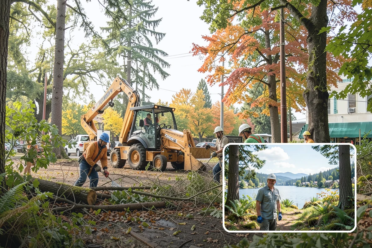 Lot clearing in Milton, King County, WA - Improves access and usability of a site