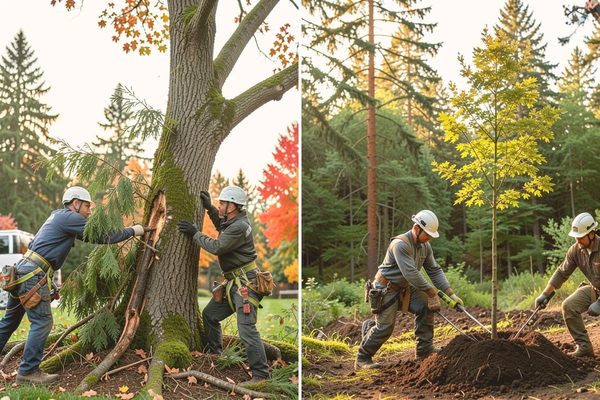 Lot clearing in Mount Vernon, Skagit County, WA - Assess the site and mark features to protect
