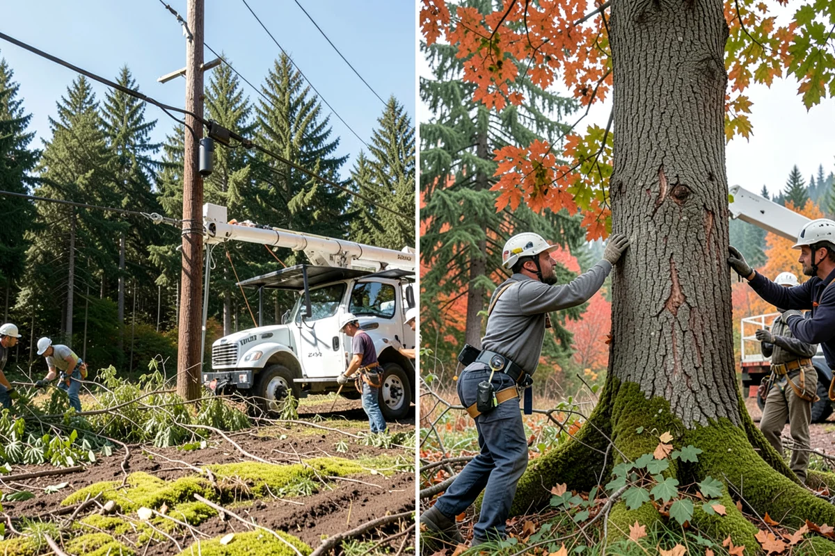 Lot clearing in Normandy Park, King County, WA - Assess the site and mark features to protect