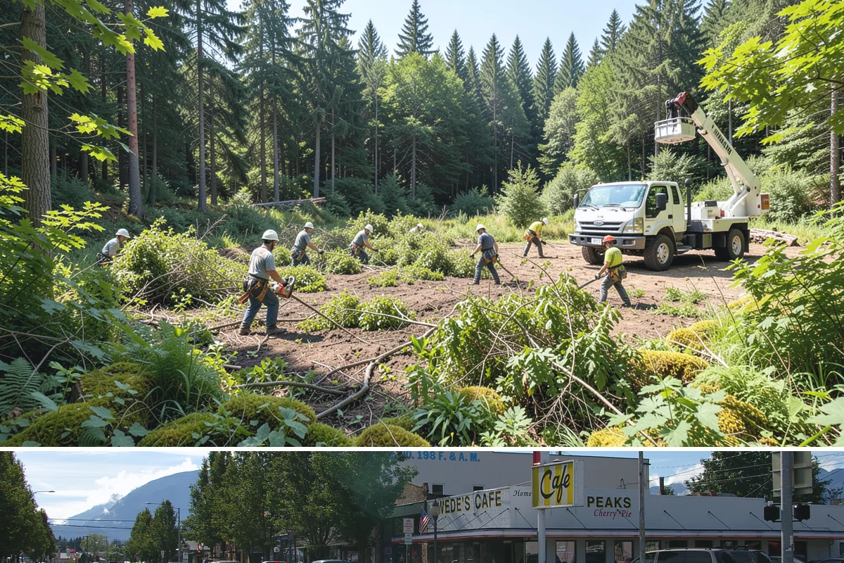 Lot clearing in North Bend, King County, WA - Work can generally proceed year-round in Puget Sound weather but may face delays from invasive species regrowth cycles or...