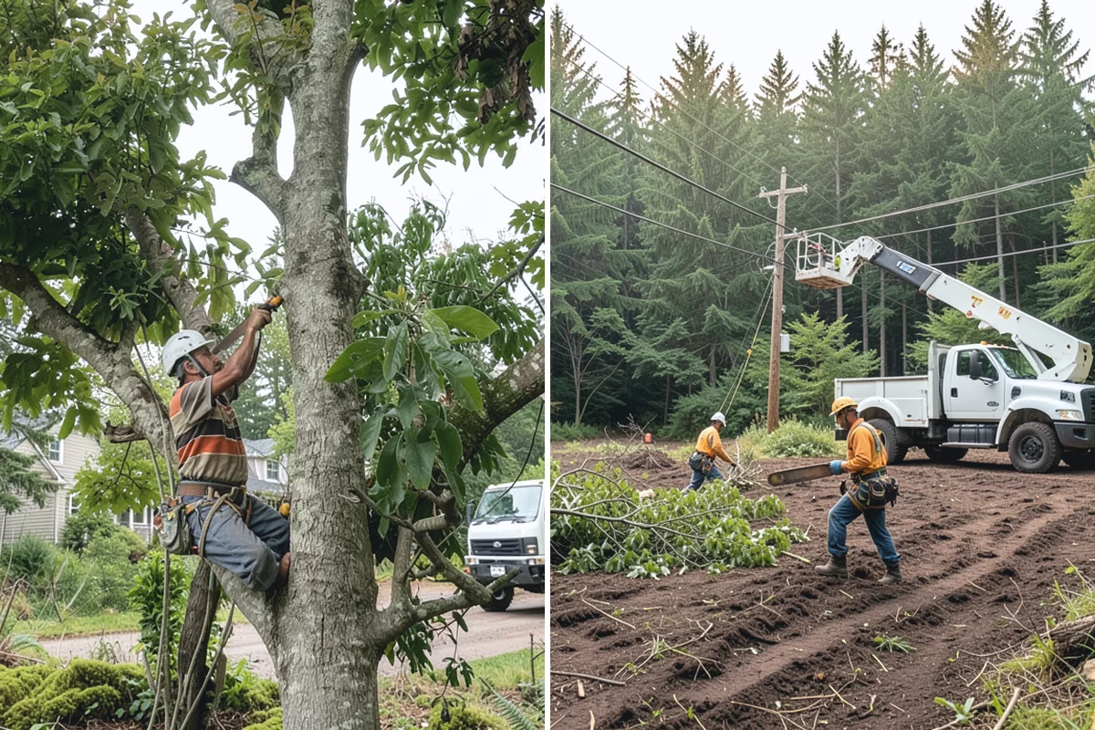 Lot clearing in Redmond, King County, WA - Assess the site and mark features to protect