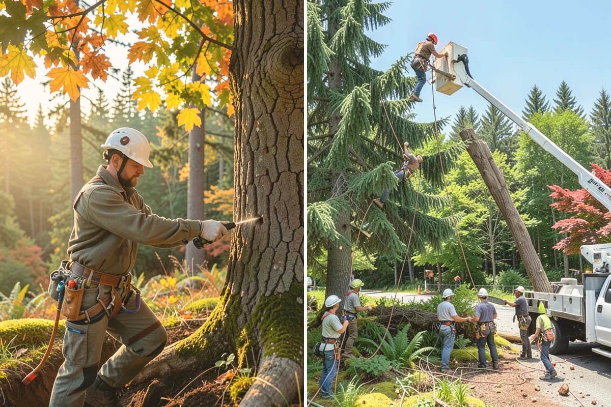 Lot clearing in Sammamish, King County, WA - Assess the site and mark features to protect