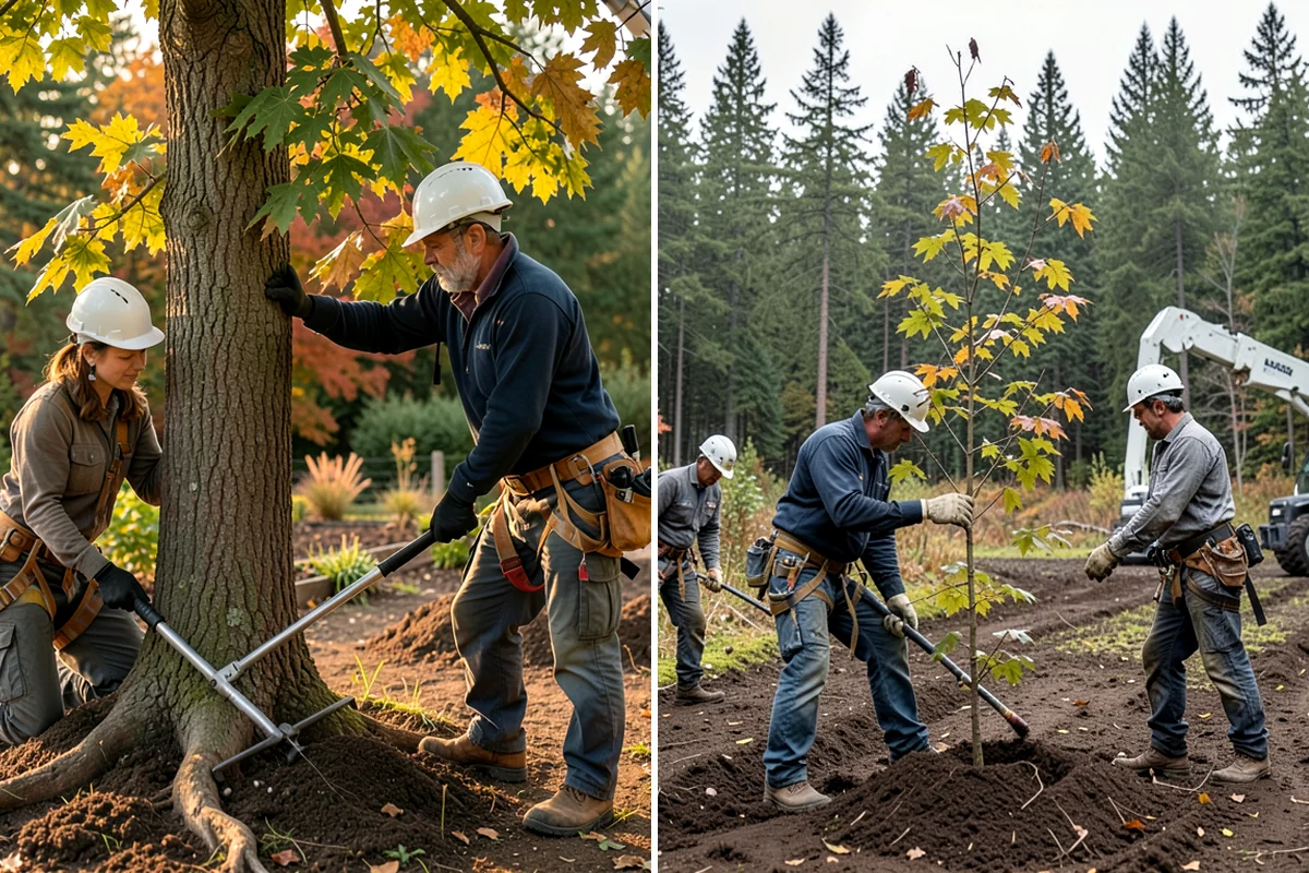 Lot clearing in Sedro-Woolley, Skagit County, WA - Assess the site and mark features to protect