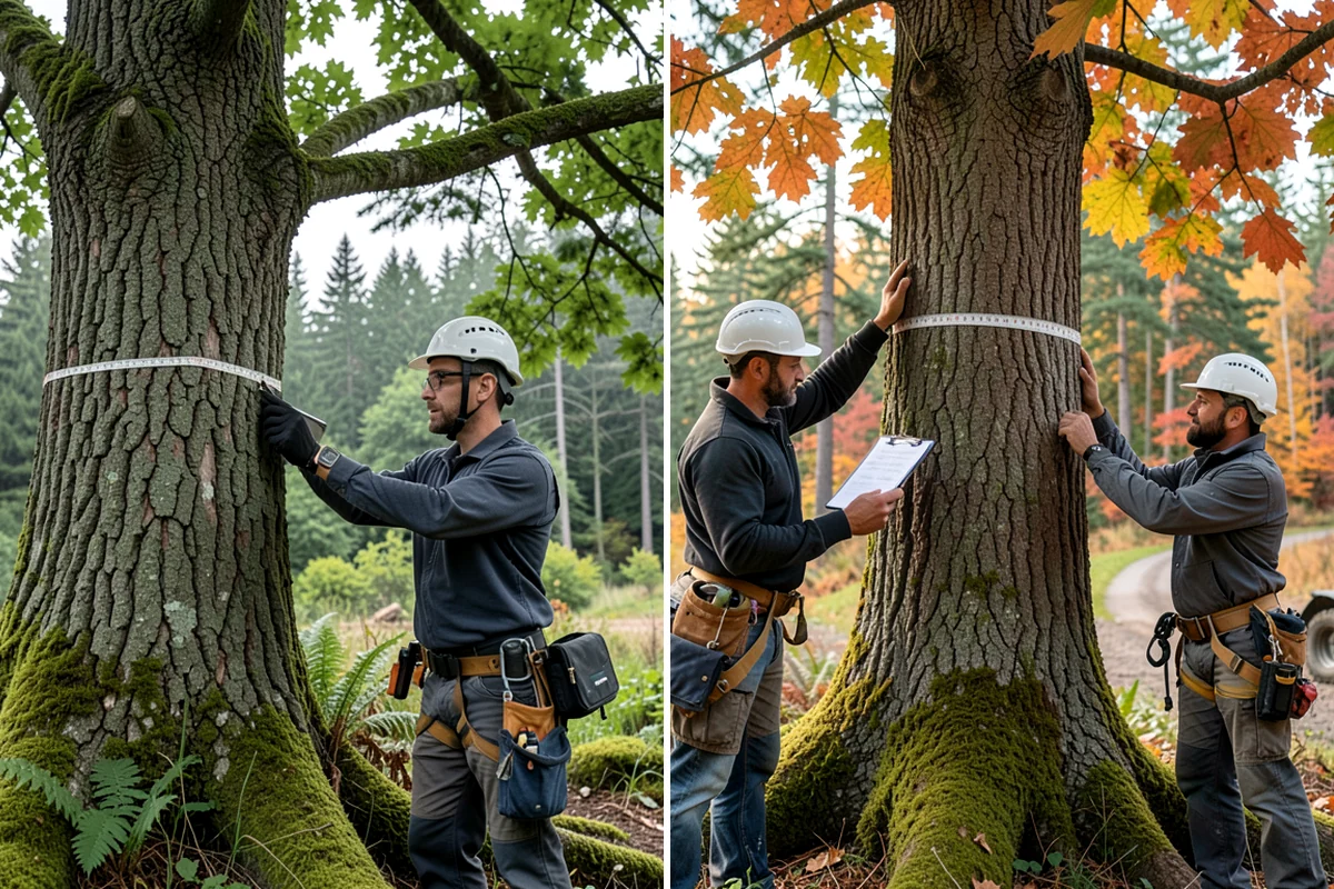 Lot clearing in Snoqualmie, King County, WA - Assess the site and mark features to protect